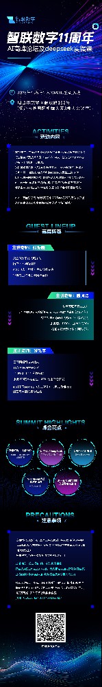 智聯數字11周年之AI高峰論壇及deepseek實操課火熱報名中~